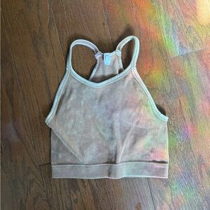 Zena Ribbed Tank Top in Earthy Tones